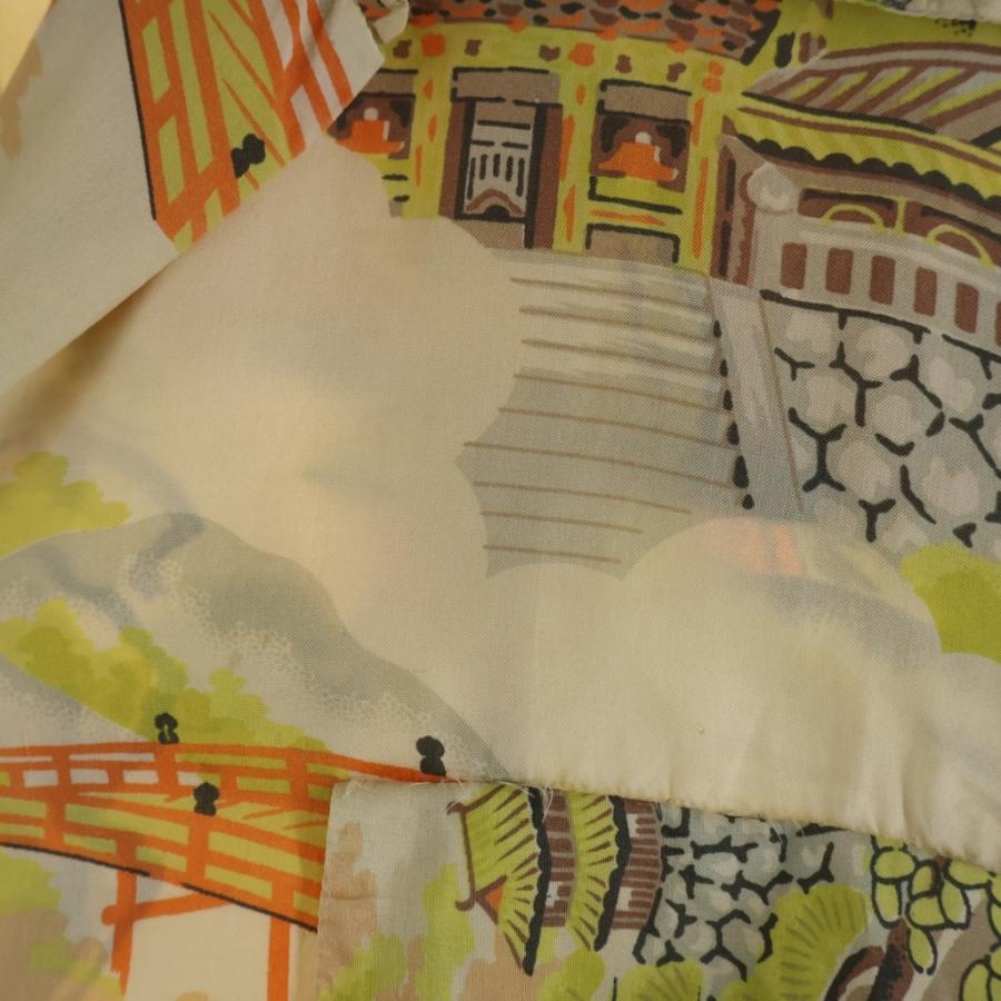 VINTAGE ヴィンテージ 50-60S GUMMA HOSEI ALOHA SHIRT 五重塔 和柄