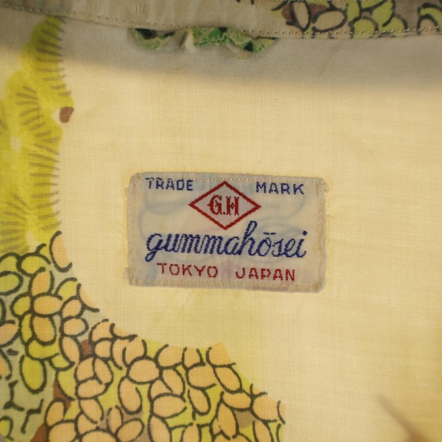 VINTAGE ヴィンテージ 50-60S GUMMA HOSEI ALOHA SHIRT 五重塔 和柄
