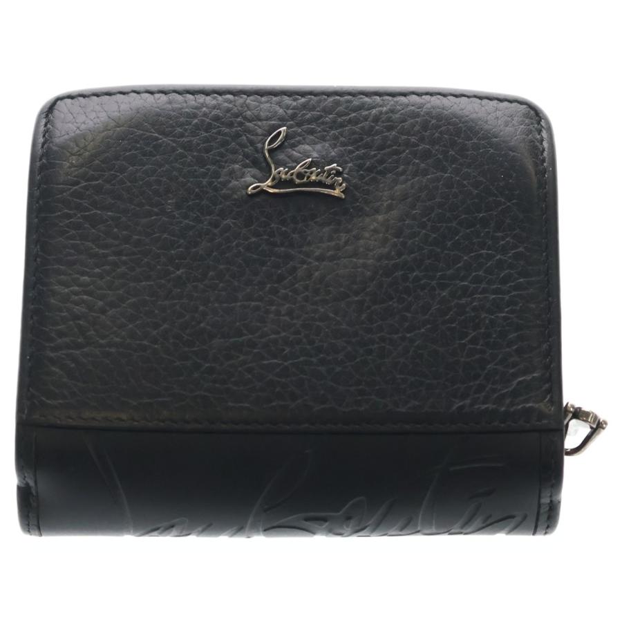 極美品♪クリスチャンルブタン 二つ折り財布 パロマ ミニウォレット 黒 赤 箱付 Christian Louboutin（クリスチャンルブタン） PALOMA WALLET パロマ