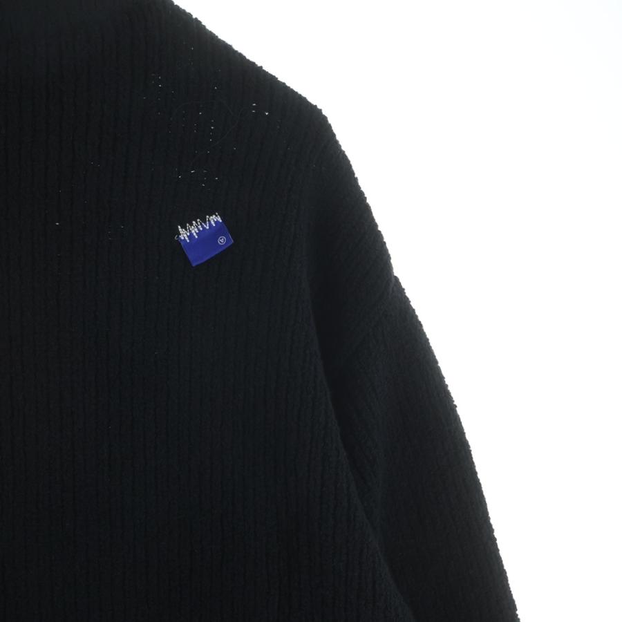 ADER ERROR アーダーエラー Sig BL Tag knit zip-up 01 ニット ジップアップ ブラック BO42FYKT0703BK ADER error（アーダーエラー） Sig BL Tag knit zip-up 01 ニット