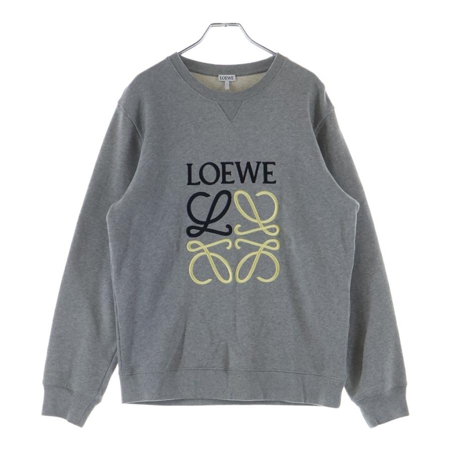 LOEWE ロエベ 21AW ANAGRAM SWEAT アナグラム刺繍 スウェット トレーナー グレー 1722579 HS26Y24J07 LOEWE（ロエベ） 21AW ANAGRAM SWEAT アナグラム刺繍 スウェット