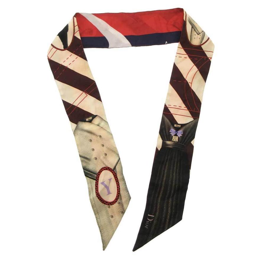 正規店仕入れの Dior ディオール ストライプシルクツイリースカーフ 楽天市場 Esiba Tg