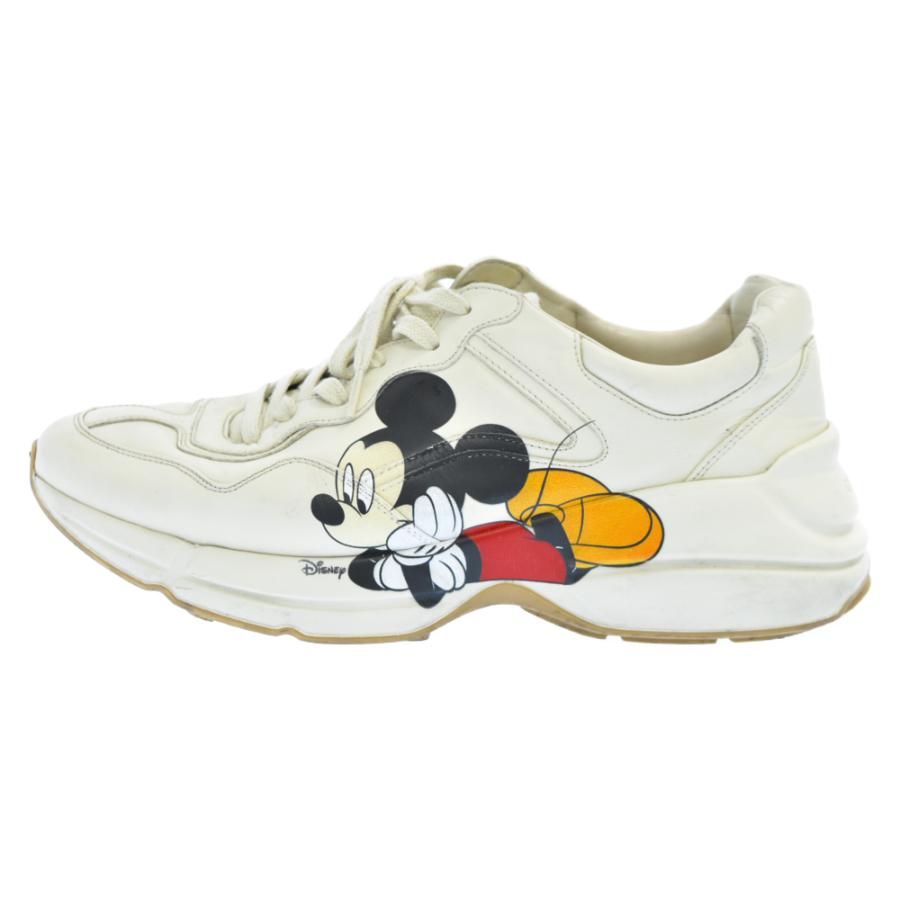 世界的に ライトン ミッキープリント ディズニー Disney グッチ Gucci スニーカー 6049 アイボリー シューズ Dagl Tg