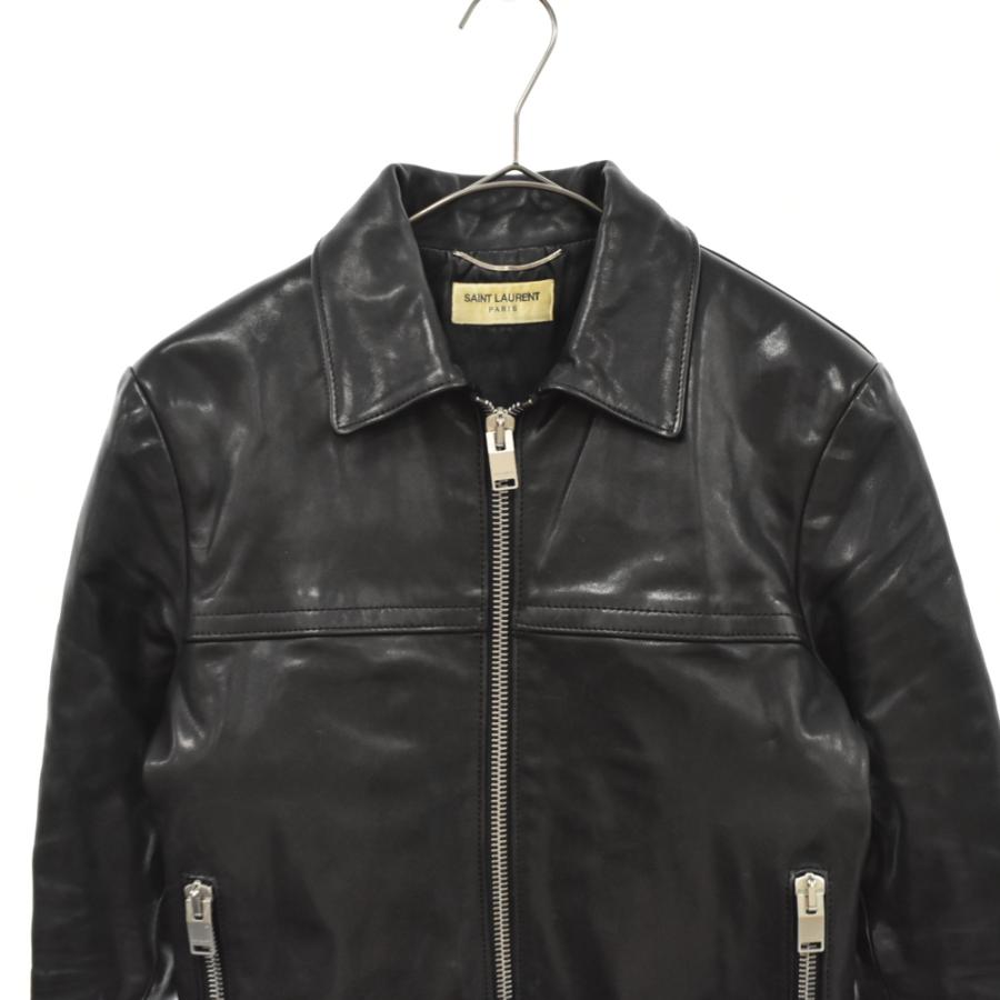 サンローランパリ 13AW シングル カーフ 牛革 レザー ライダース サンローランパリ 13AW シングル カーフ 牛革 レザー ライダース