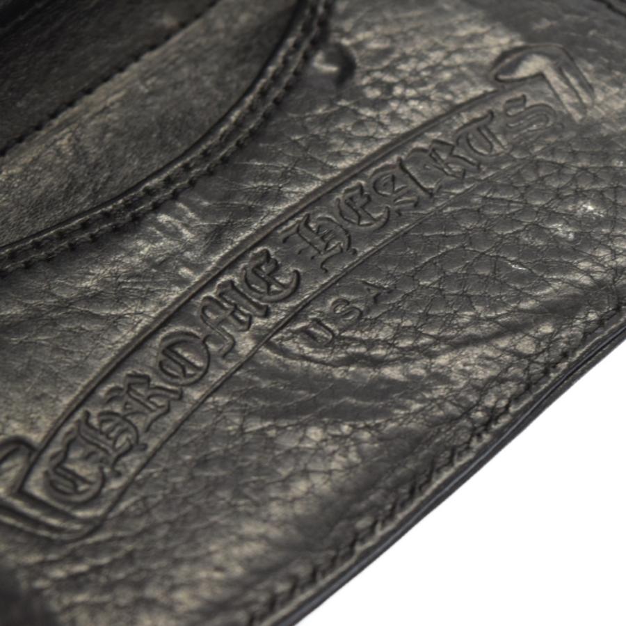 CHROME HEARTS クロムハーツ 3フォールド スターボタンレザー CHROME HEARTS クロムハーツ 3フォールド スターボタンレザー