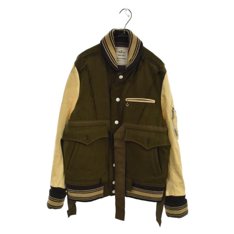 メゾンミハラヤスヒロ 16AW レザー切替 カッティング ボンバー  