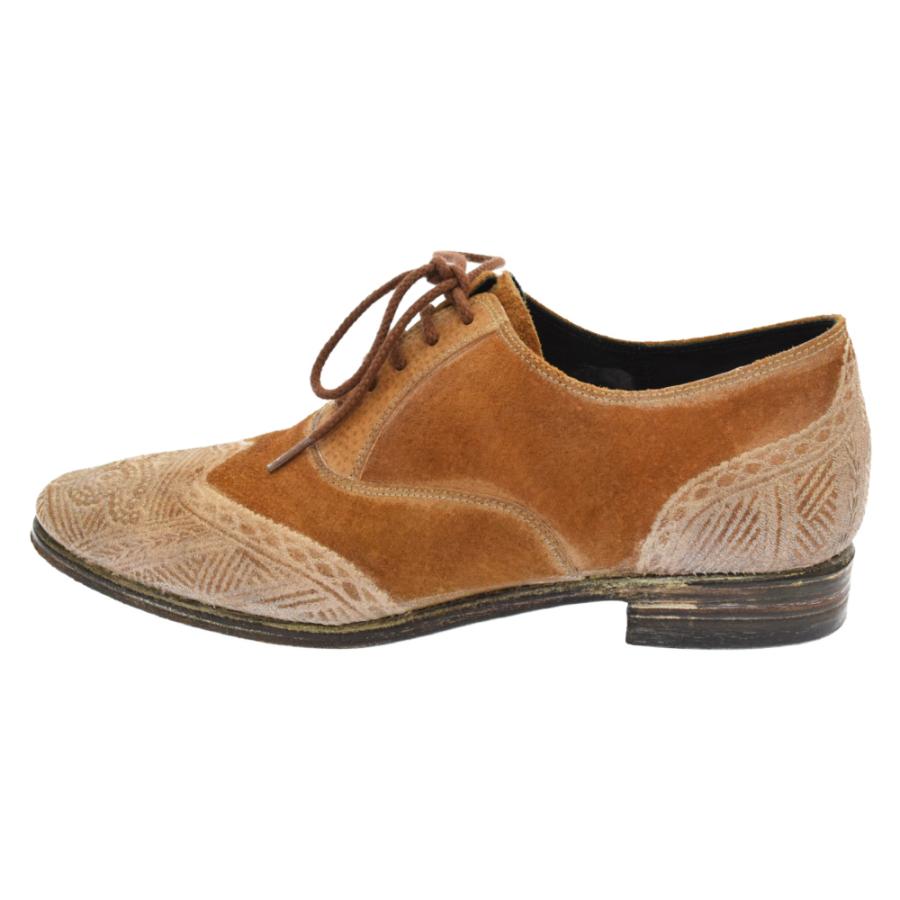 ミハラヤスヒロ 刺繍ウィングチップシューズ レザードレスシューズ  