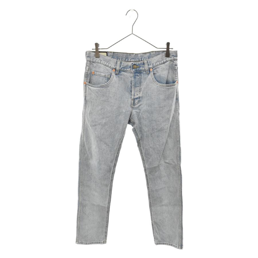 グッチ 21AW ヴィンテージデザイン ストーンブリーチ ストレートデニム  