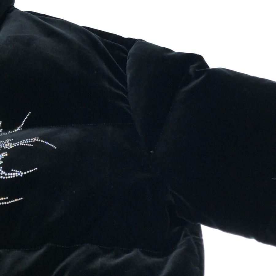 VETEMENTS ヴェトモン ラインストーン ロゴ ダウンジャケット ブラック 