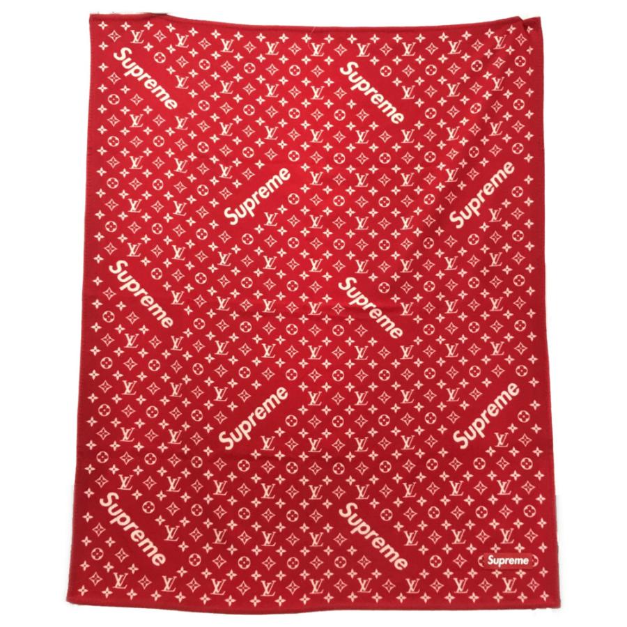 Supreme ロゴ入り レッド ブランケット シュプリーム