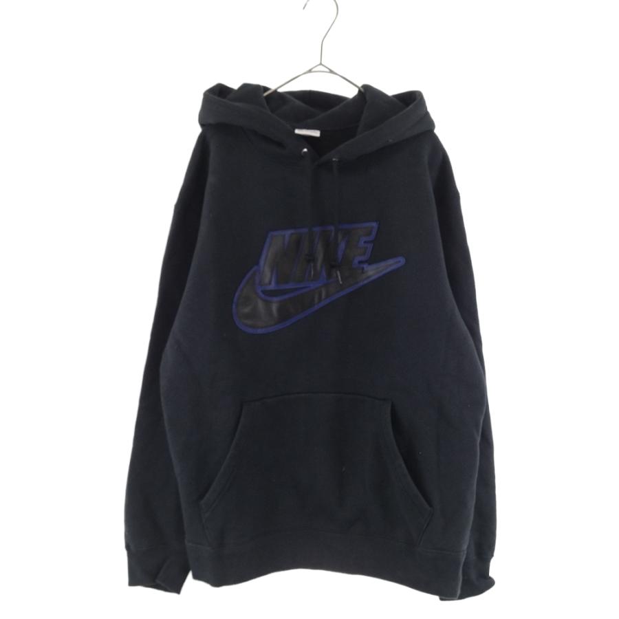 Supreme シュプリーム 19AW× ナイキ レザーアップリケフーデッド  