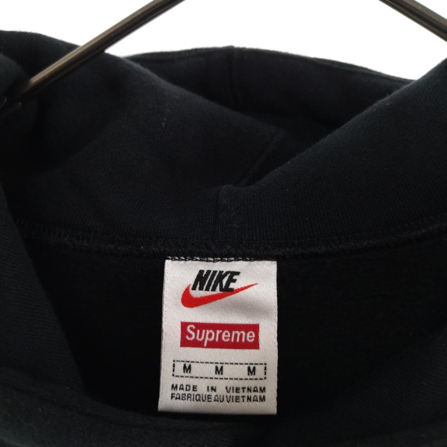 Supreme シュプリーム 19AW× ナイキ レザーアップリケフーデッド 