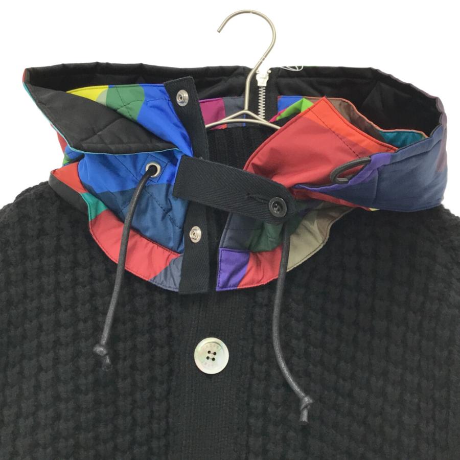 sacai サカイ 21AW×KAWS ウールニットブルゾン レイヤードジャケット 