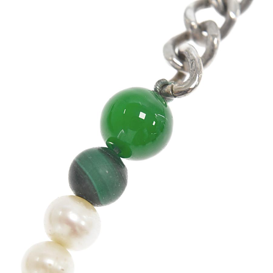 VEERT バート グリーン キューバンリンク パールネックレス グリーン  