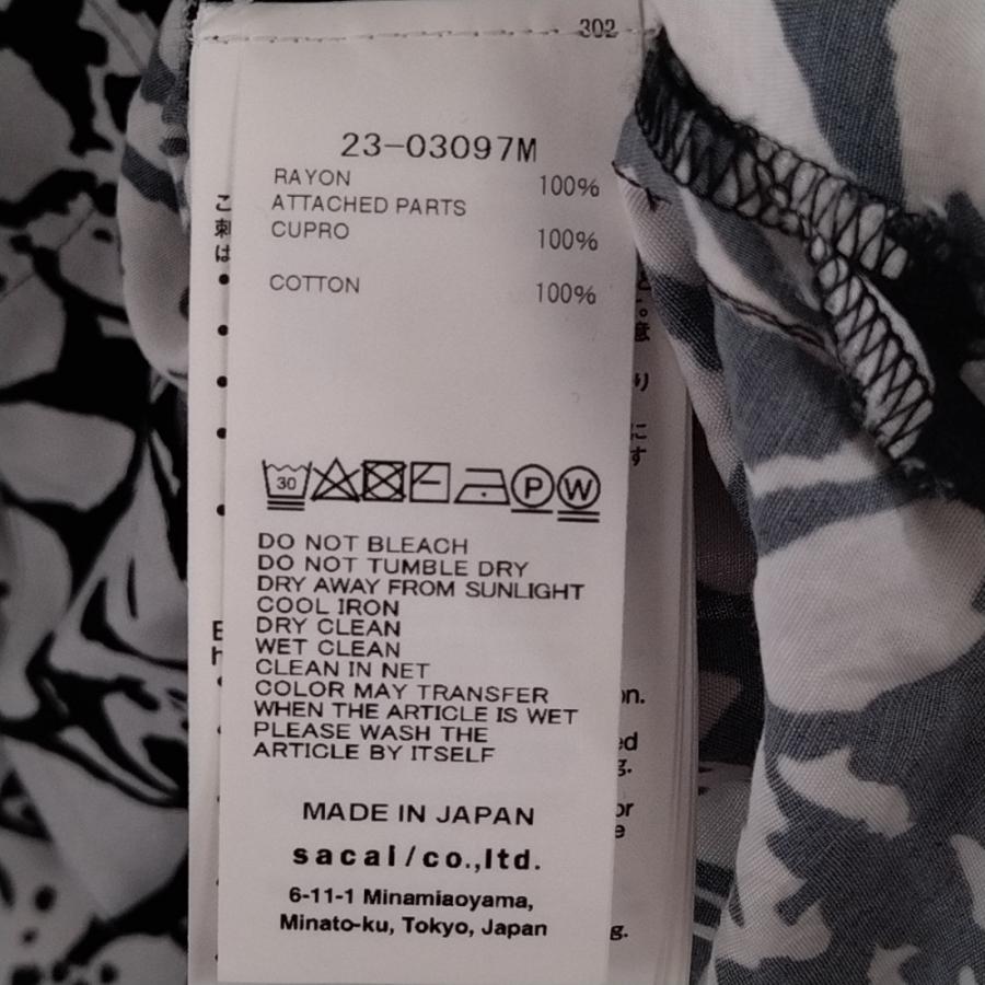 サカイ　23SS フローラルプリント 半袖シャツ sakai 23-03097M sacai Sacai サカイ 23SS Floral Print Shirt フローラル