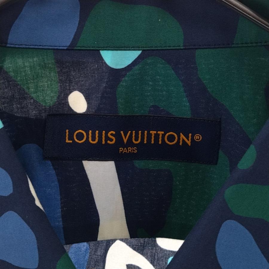 LOUIS VUITTON ルイヴィトン 23SS 総柄長袖シャツ ネイビー LOUIS VUITTON ルイヴィトン 23SS 総柄長袖シャツ ネイビー