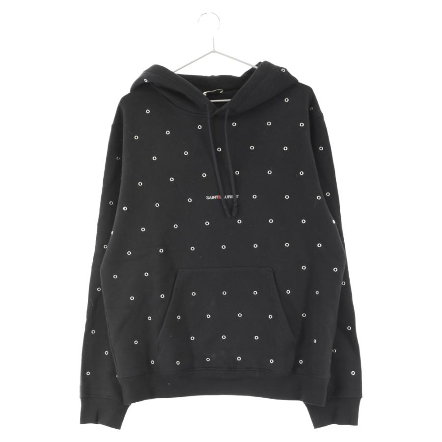 SAINT LAURENT PARIS サンローランパリ ロゴプリント プルオーバー 
