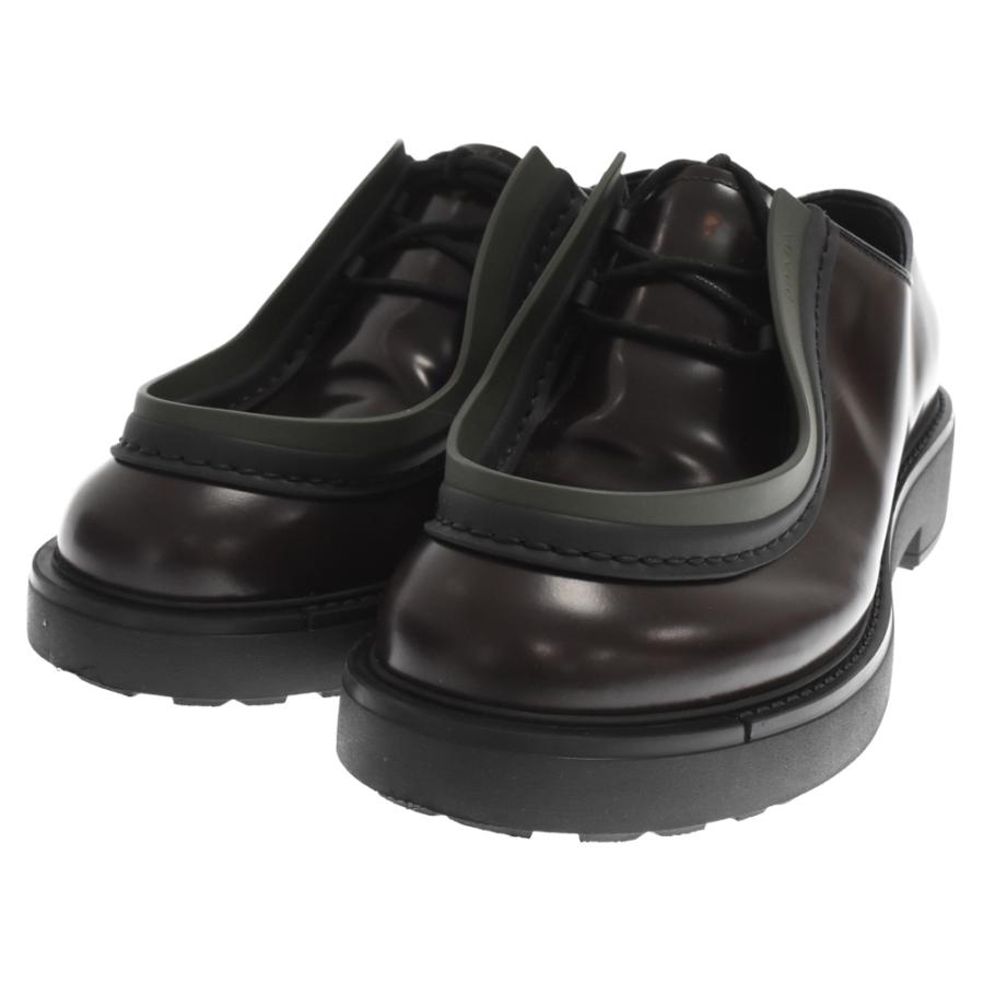 PRADA プラダ 23AW ダイアパソン オペークブラッシュドレザー レース 