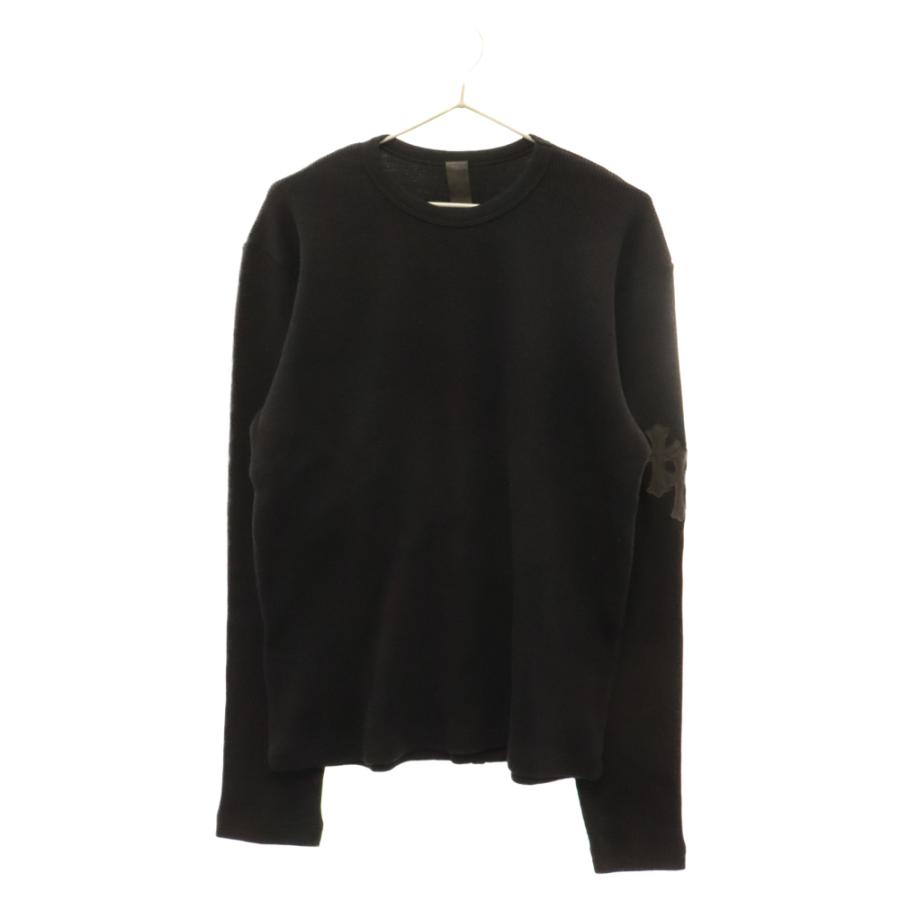 Chrome Hearts 黒 長袖Tシャツ サイズ2 CHROME HEATRSクロムハーツ ネックロゴロングスリーブTシャツblack- 夜