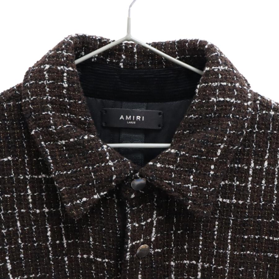 AMIRI アミリ 22AW BOUCLE PADDED PVER SHIRT ツイードパデッド AMIRI アミリ 22AW BOUCLE PADDED PVER SHIRT ツイードパデッド