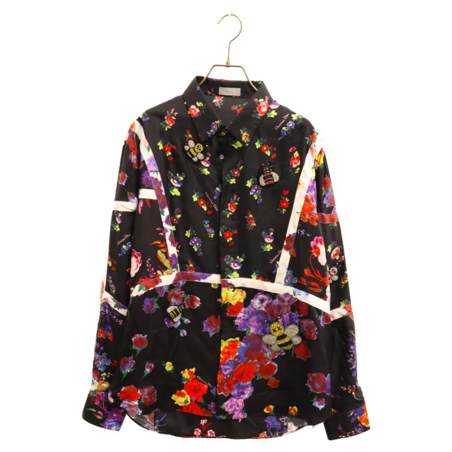 ディオール】Dior KAWS BEE シルク シャツ 38 美品