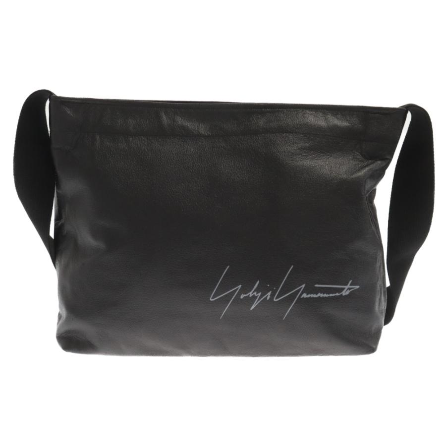 Yohji Yamamoto ヨウジヤマモト シグネチャーロゴ レザーショルダー 