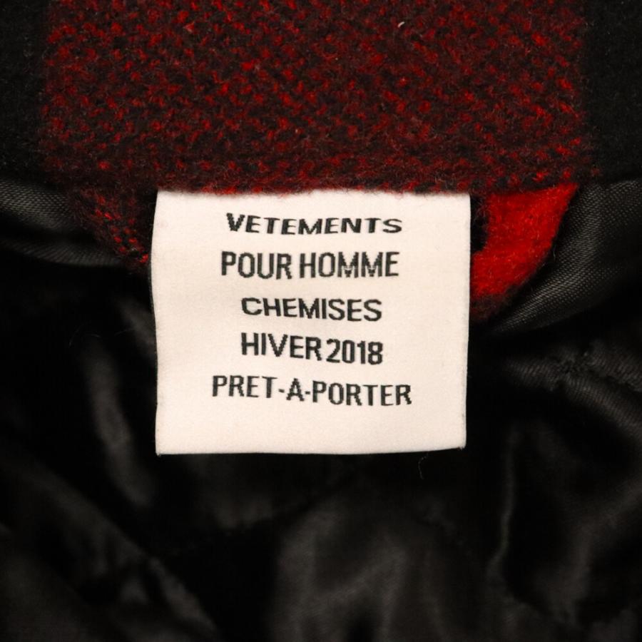 VETEMENTS ヴェトモン 17AW MAH18SH13 中綿キルティングオーバーサイズ 