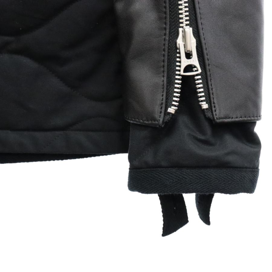 sacai サカイ 21AW レザー キルティング ドッキング sacai サカイ 21AW レザー キルティング ドッキング