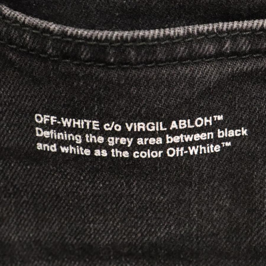OFF-WHITE オフホワイト ストレッチ スキニーデニムパンツ ブラック