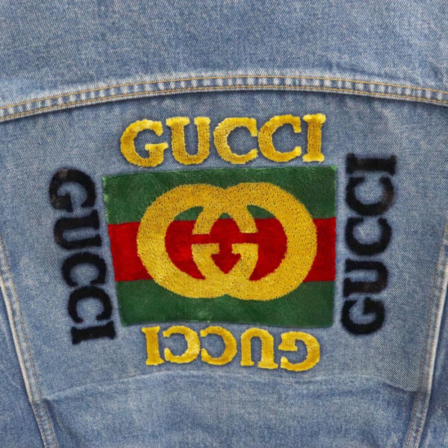 【訳あり】グッチ GUCCI Ｇジャン リボンライン ヴィンテージ 楽天市場】【名東】【GUCCI】グッチ デニムジャケット 刺繍 46サイズ
