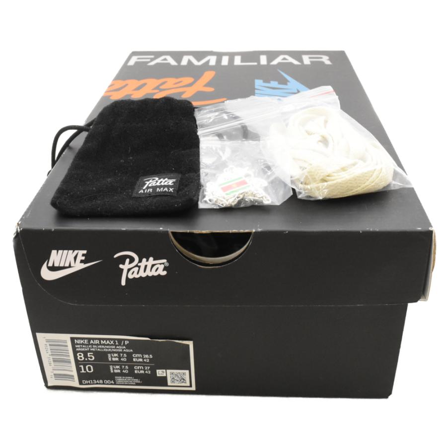 NIKE ナイキ×Patta Air Max 1 "Noise Aqua" DH1348-004 パタ エアマックス1 "ノイズアクア" ローカットスニーカー US8.5/26.5cm ブルー｜shopbring｜06