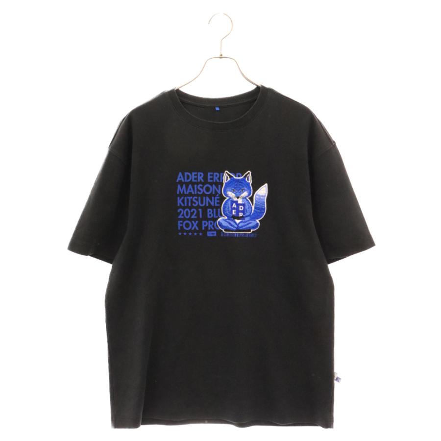 ADER ERROR アーダーエラー ブラック ロゴ刺繍Tシャツ トップス ADER ERROR アーダーエラー ブラック ロゴ刺繍Tシャツ トップス
