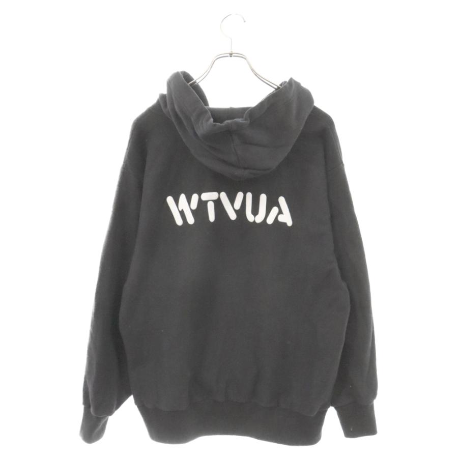 WTAPS ダブルタップス ロゴプリント ハーフジッププルオーバーパーカー 