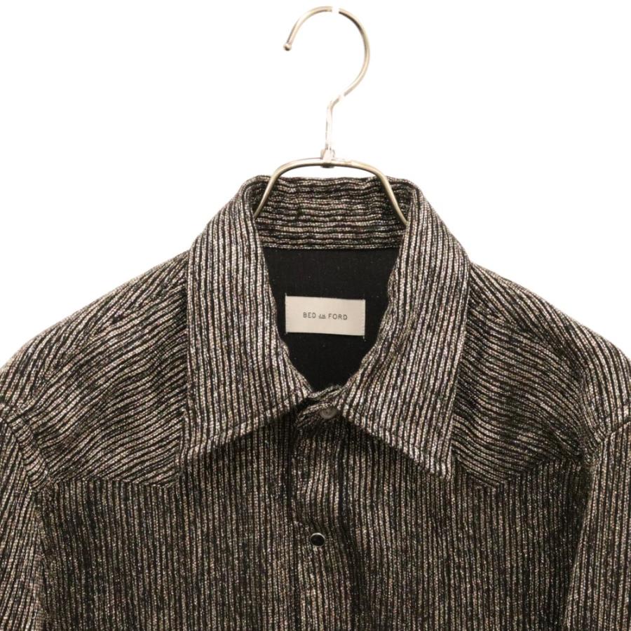 トップス BED J.W. FORD 23AW glitter western shirt BED J.W. FORD(ベッドフォード)のGlitter Western Shirts SILVER
