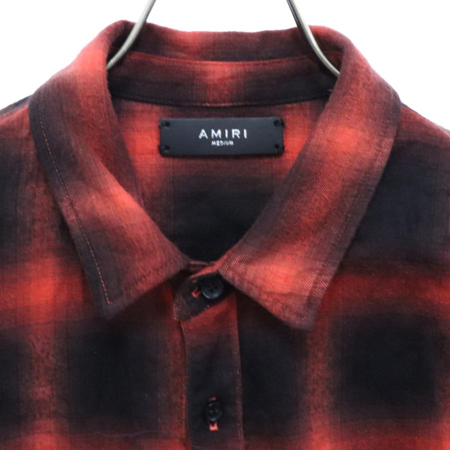 AMIRI アミリ CUT OFF FLANNEL CHECK SHIRT カットオフ ヘムフランネル 