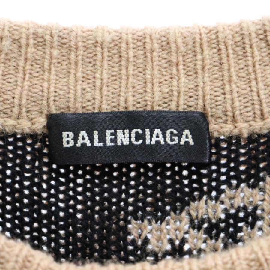 airioma　バレンシアガ オールオーバー総柄ロゴクルーネックニット airioma バレンシアガ オールオーバー総柄ロゴクルーネックニット