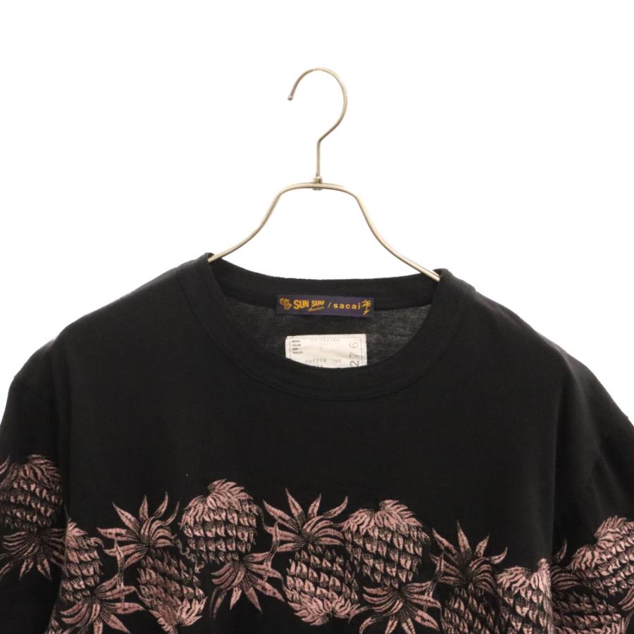 sacai Sacai サカイ 20SS×SUN SURF PINEAPPLE EMBROIDERED TEE 