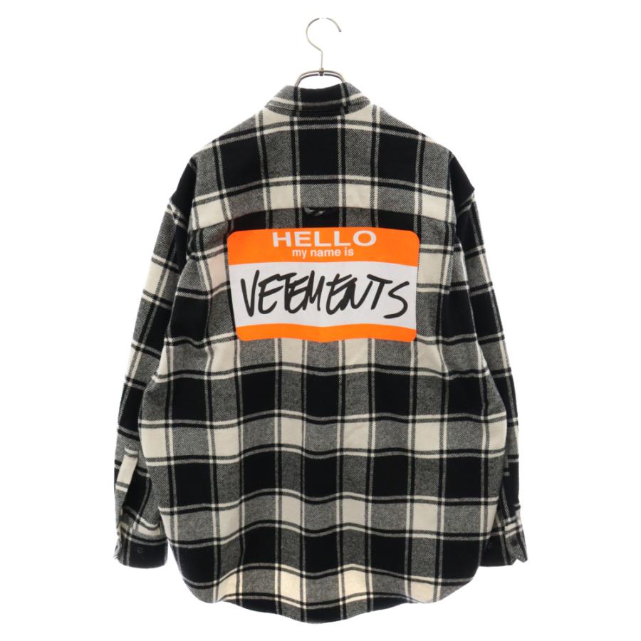 VETEMENTS ヴェトモン MY NAME IS FLANNEL SHIRT UE54SH420W VETEMENTS ヴェトモン MY NAME IS FLANNEL SHIRT UE54SH420W