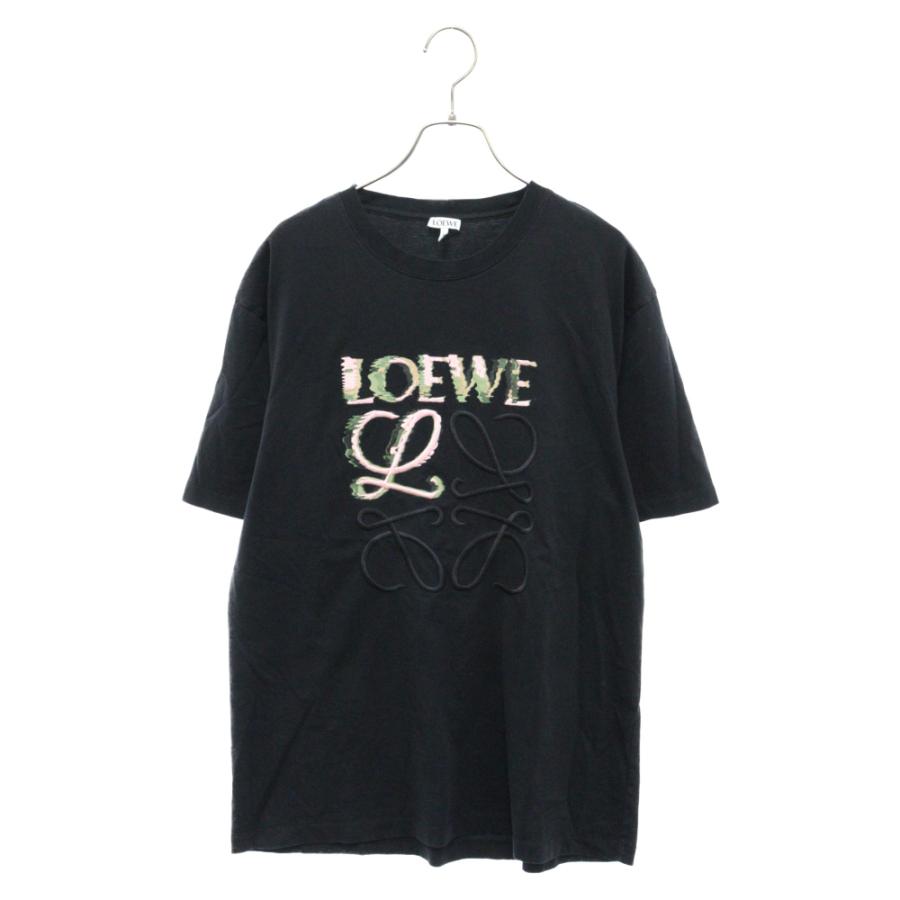 LOEWE ロエベ 24SSアナグラム刺繍 半袖Tシャツ ホワイト クルーネック 