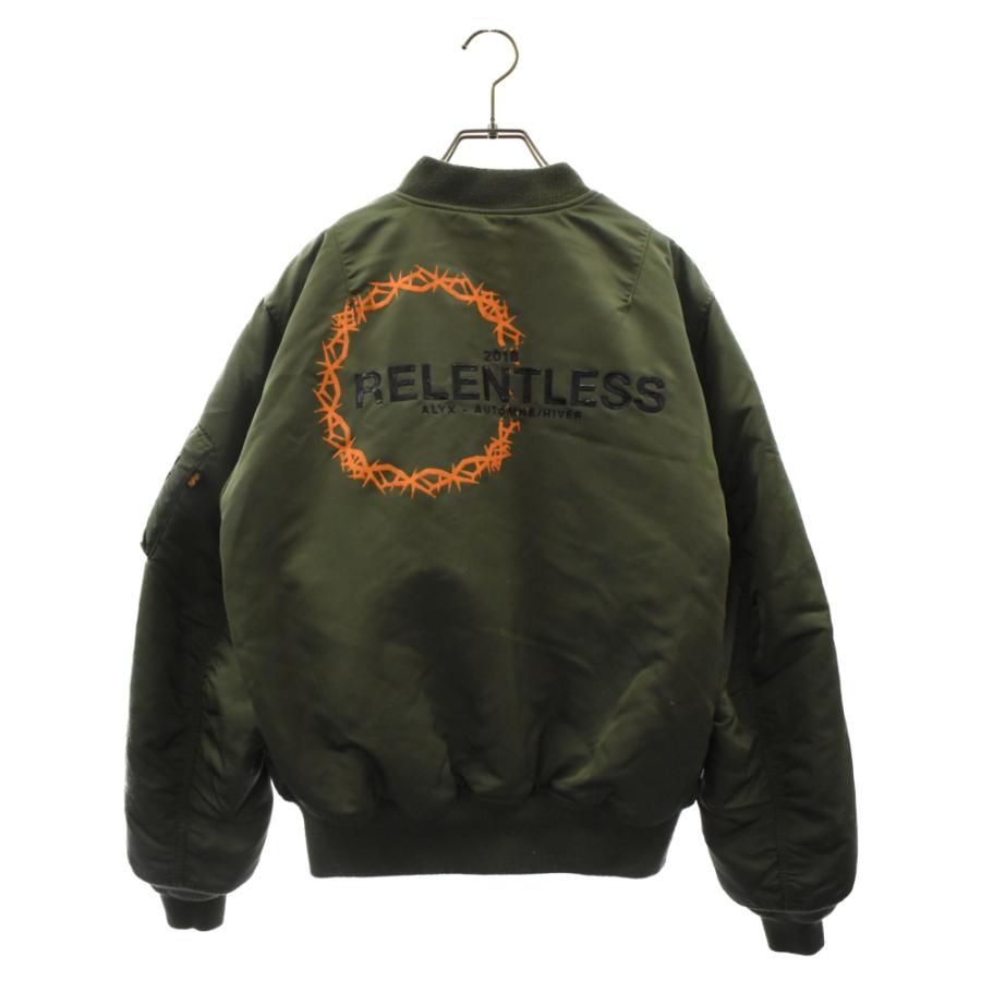 ALYX × ALPHA MA-1 ボンバージャケット カーキ ダメージ加工
