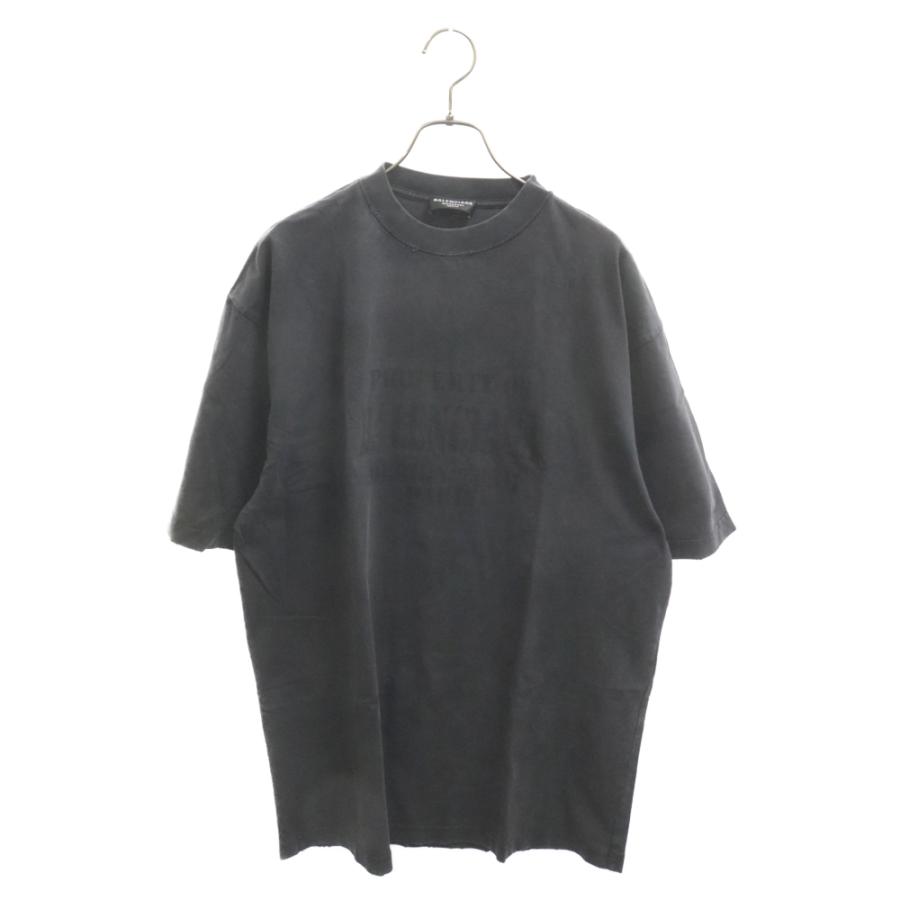 BALENCIAGA バレンシアガ 22AW ダメージ加工ロゴプリントオーバー 