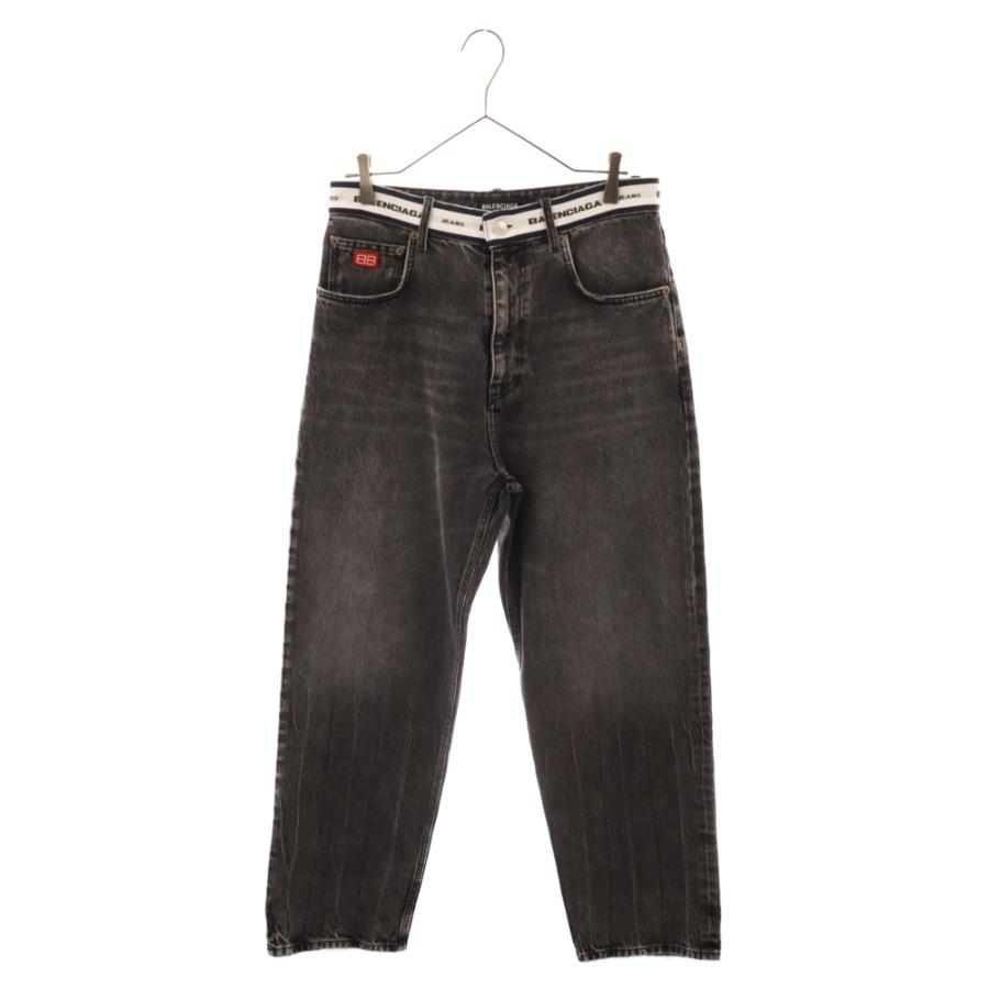 バレンシアガ BALENCIAGA 21SS ウエストロゴ ウォッシュド デニム BALENCIAGA（バレンシアガ） 21SS ウエストロゴウォッシュドデニム