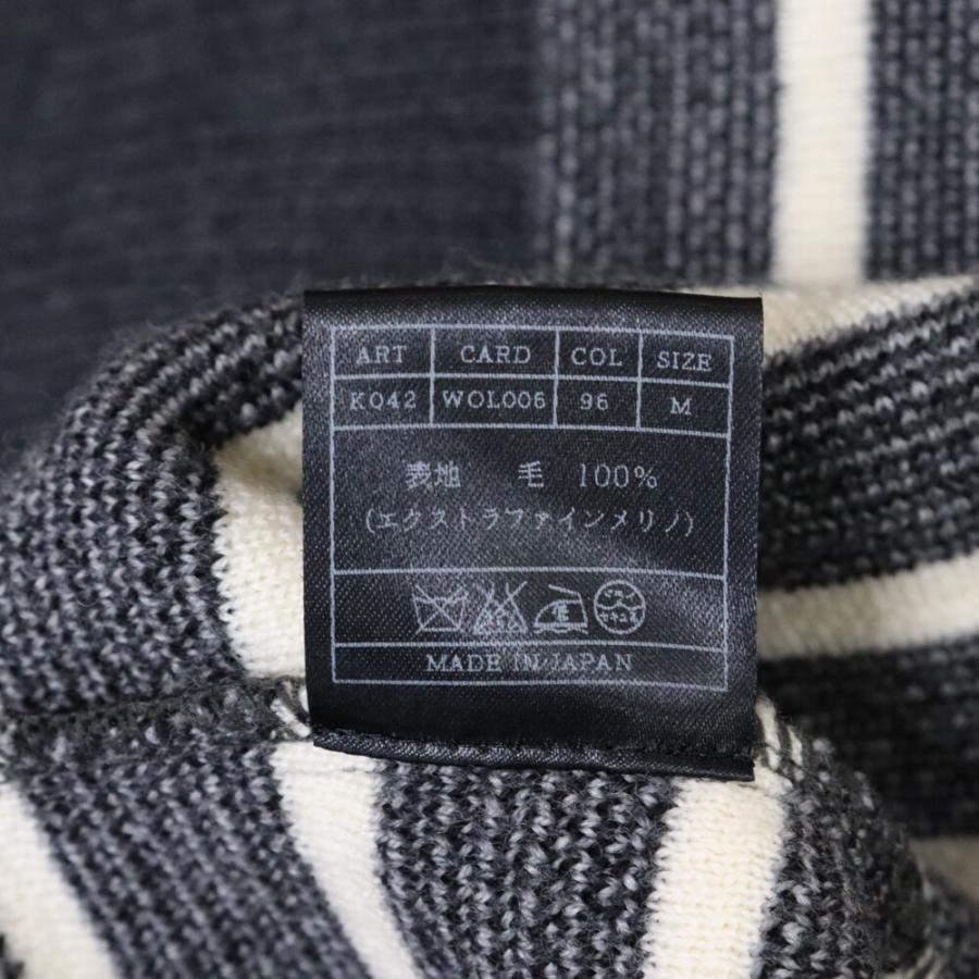 AKM エーケーエム CASHWOOL BORDER CAMO CARDIGAN カモフラ柄 ショール 