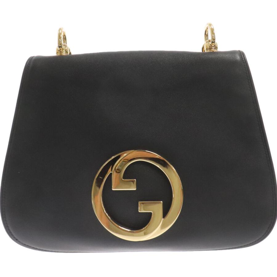 GUCCI グッチ BLONDIE ブロンディ ミディアム レザーショルダーバッグ 