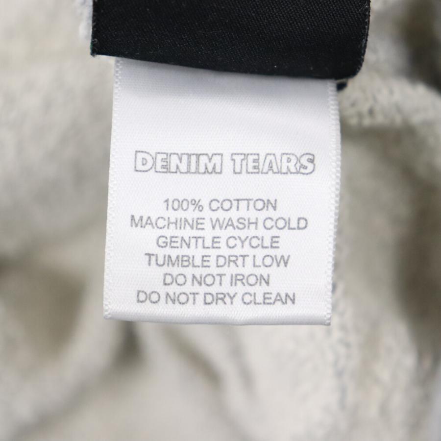 TEARS デニムティアーズ COTTON WREATH HOODIE フラワー総柄プリント スウェットプルオーバーパーカー 【バックビッグロゴ】 グレー