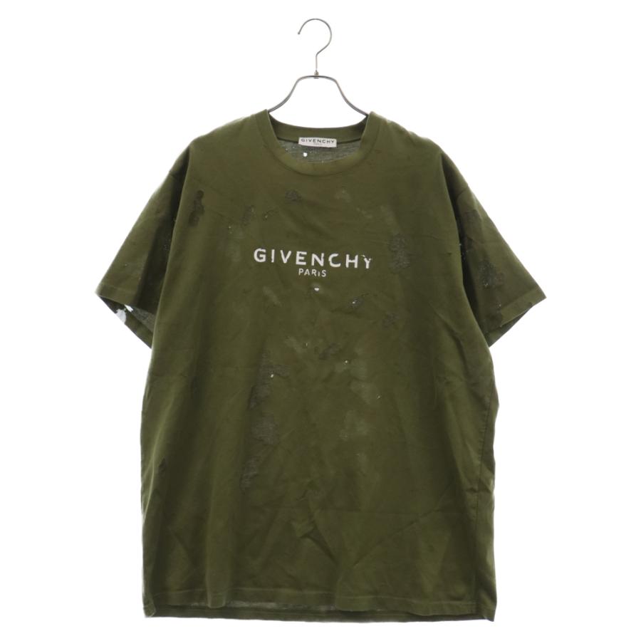 ジバンシィ GIVENCHY デストロイ加工 Tシャツ カットソー ダメージ加工