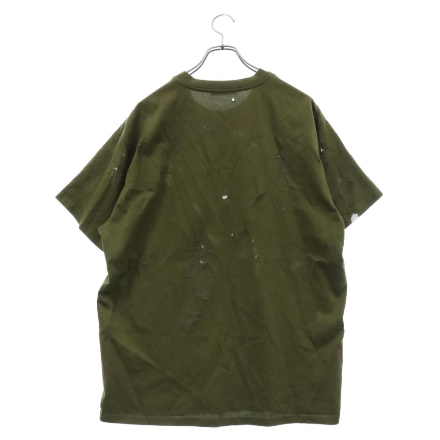 GIVENCHY（ジバンシィ） デストロイ ダメージ加工半袖Tシャツ カーキ