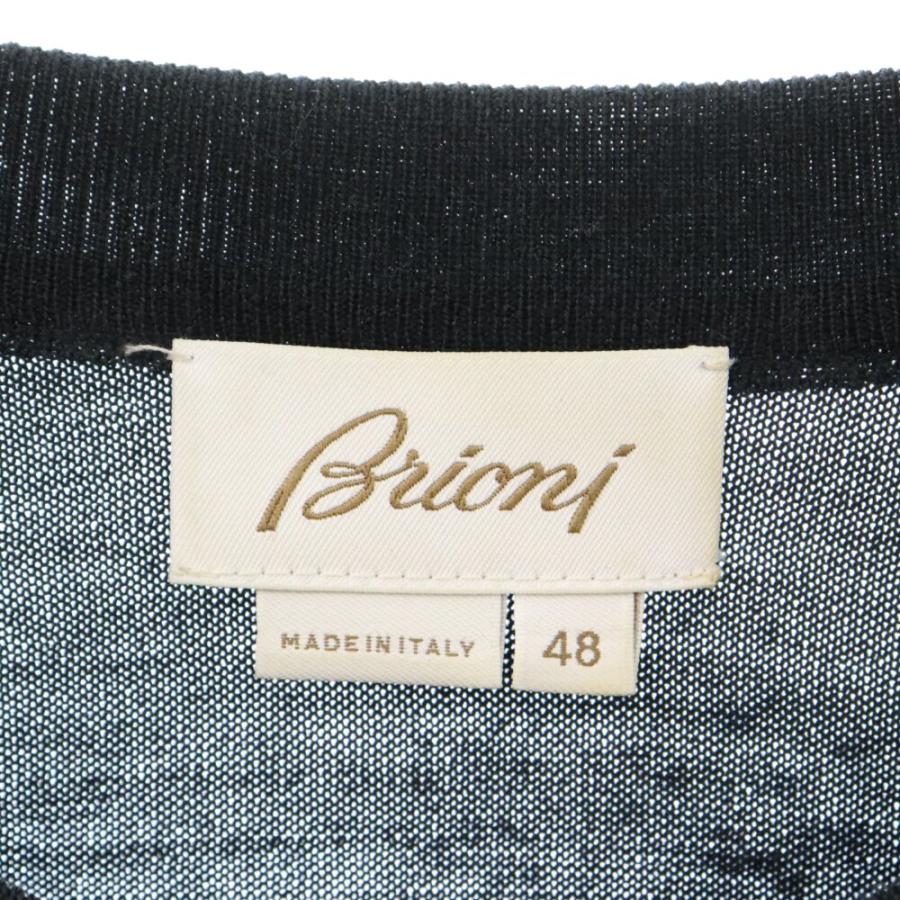 Brioni ブリオーニ シルク カシミヤ混 クルーネックニットセーター 
