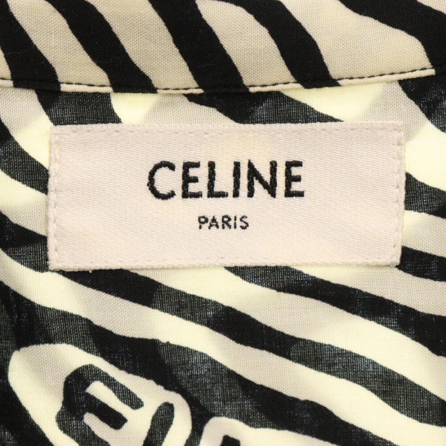 CELINE（セリーヌ） ゼブラプリント ルーズフィット 半袖アロハシャツ 
