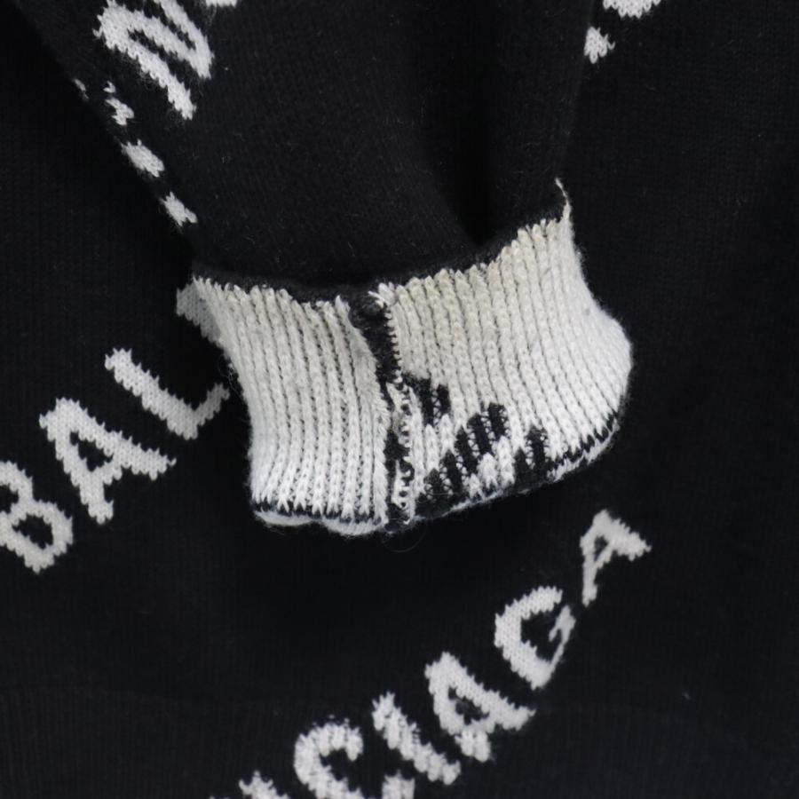 BALENCIAGA（バレンシアガ） 625332 T3178 ロゴ総柄クルーネックニット 